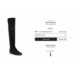 Stuart Weitzman Suede Knee-Lengths Boots(Black)